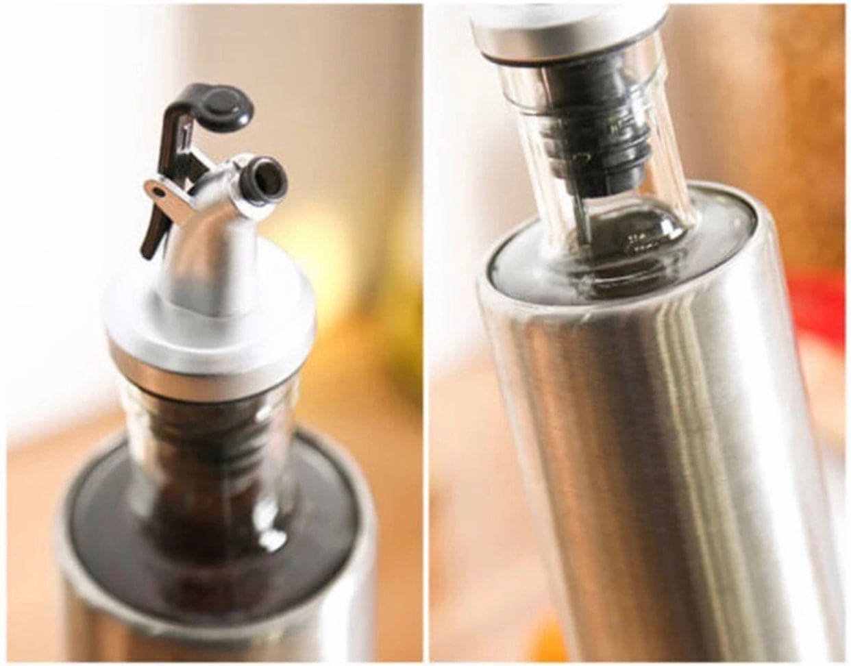 Glass Steel Oil Bottle, Leak Proof Soy Sauce Vinegar Dispenser, Kitchen Cooking Tool, Oil Pourer Bottle For Cooking, Large-capacity Automatically Open ABS Olive Oil Glass Bottle Glass Steel Oil Bottle, Leak Proof Soy Sauce Vinegar Dispenser, Kitchen Cooking Tool, Oil Pourer Bottle For Cooking, Large-capacity Automatically Open ABS Olive Oil Glass Bottle